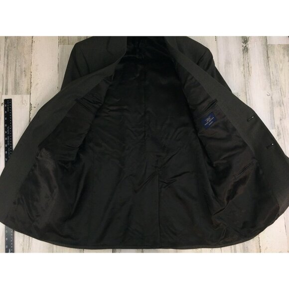 Brooks Brothers 346 Stretch Mens Two Button Blazer Jacket Brown Houndstooth 42 L - Picture 10 of 16